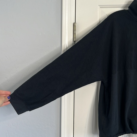 ABLE black pullover half zip drawstring waist size large - Picture 4 of 9